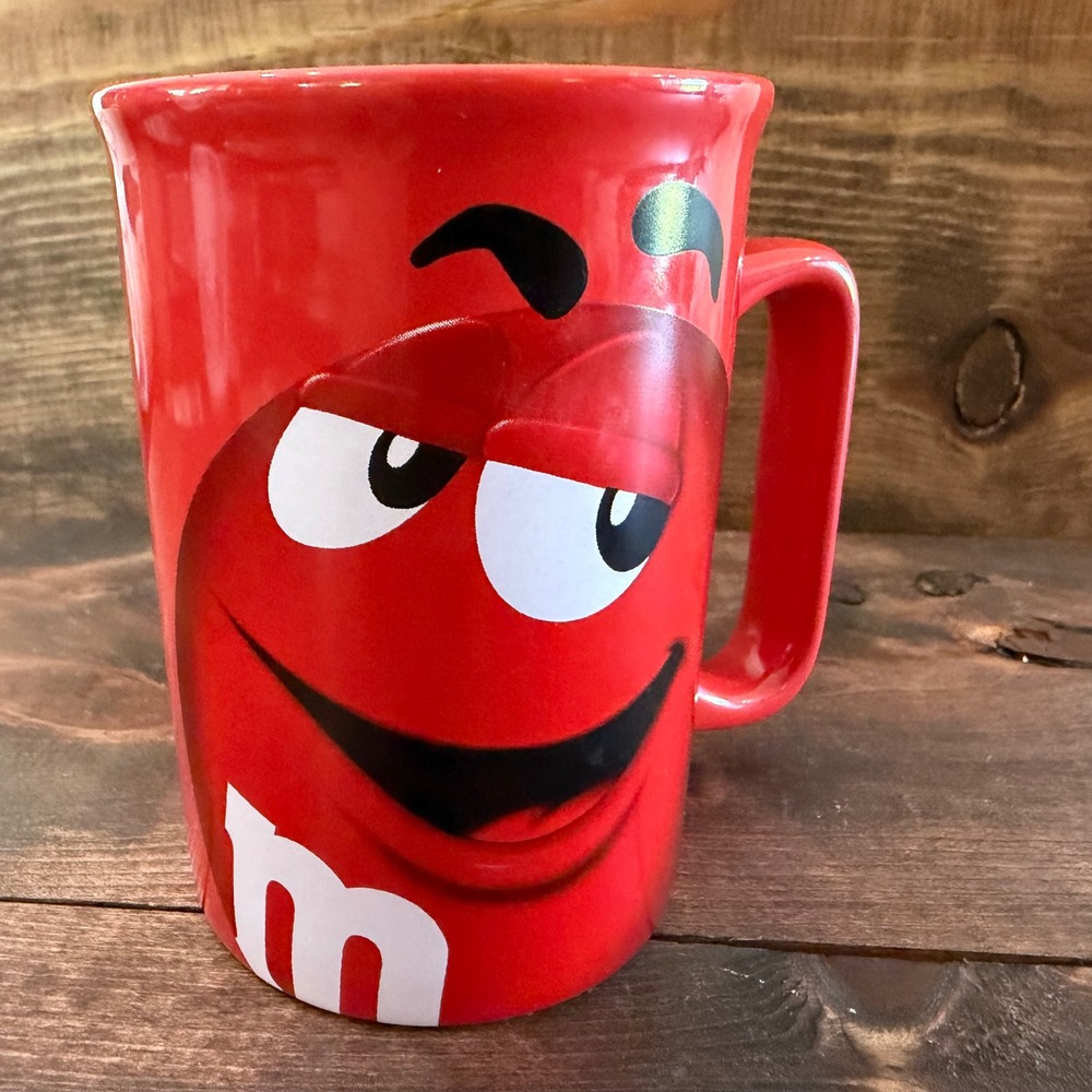 M&M's World Red Character Ceramic Coffee Mug Logo 2011 Mars Inc 23800411